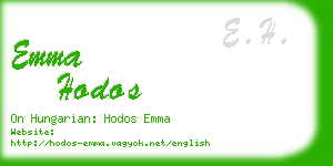 emma hodos business card